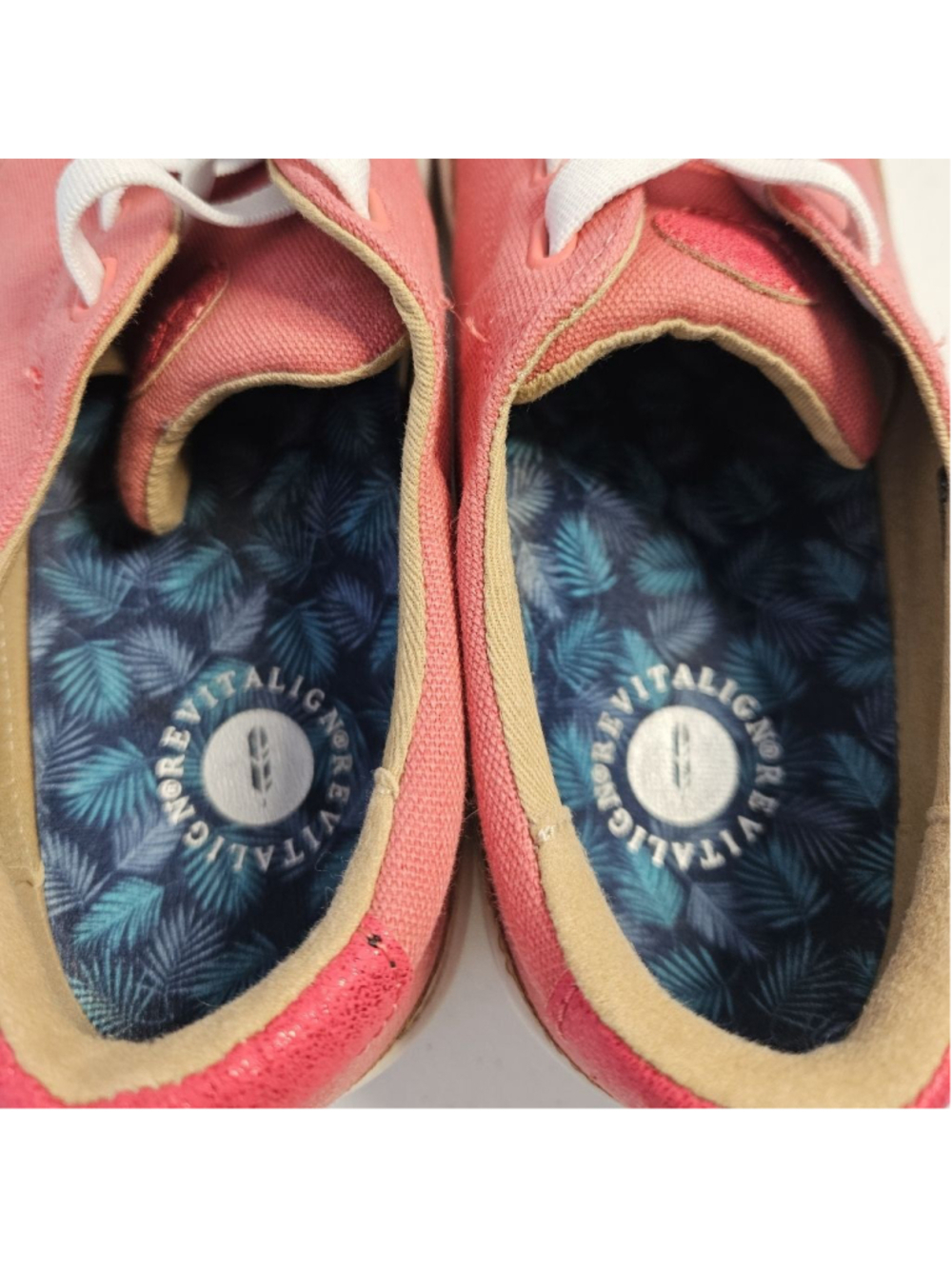 Revitalign Hermosa Red Canvas Slip On Sneakers Size 7.5 Orthotic Comfort Support - Picture 6 of 12